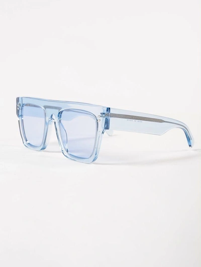 Shop Stella Mccartney Square Frame Sunglasses In Light Blue