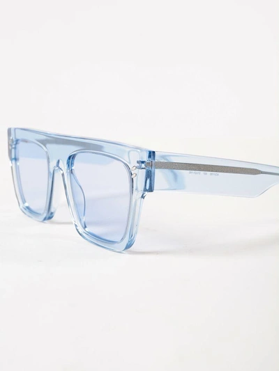 Shop Stella Mccartney Square Frame Sunglasses In Light Blue