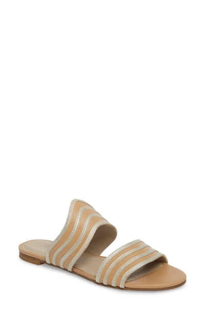 Shop Matisse Russo Slide Sandal In Natural/ Silver Leather