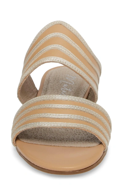 Shop Matisse Russo Slide Sandal In Natural/ Silver Leather