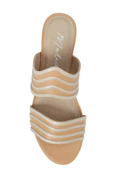 Shop Matisse Russo Slide Sandal In Natural/ Silver Leather