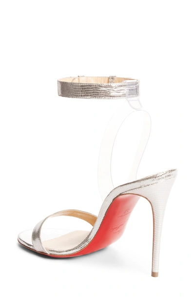 Shop Christian Louboutin Jonatina Sandal In Silver