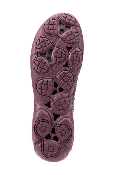 Shop Geox Nebula Slip-on Sneaker In Dark Burgundy Fabric