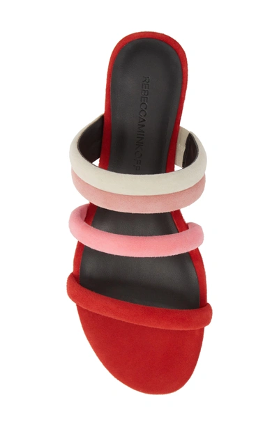 Shop Rebecca Minkoff Kade Strappy Slide Sandal In Cherry Suede