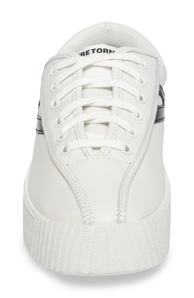 Shop Tretorn Bold Perforated Platform Sneaker In White/ Black