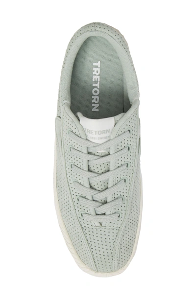 Shop Tretorn Bold Perforated Platform Sneaker In Aquamarine Nubuck