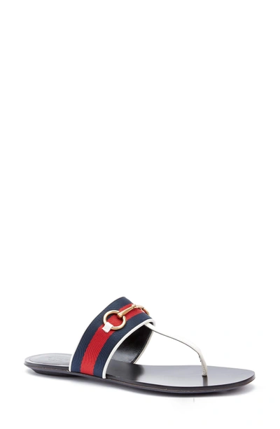Shop Gucci Querelle Sandal In Navy/white