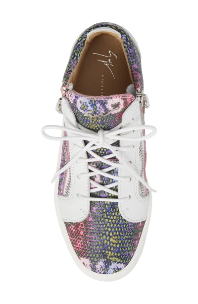 Shop Giuseppe Zanotti May London Mid Top Sneaker In Pink Multi