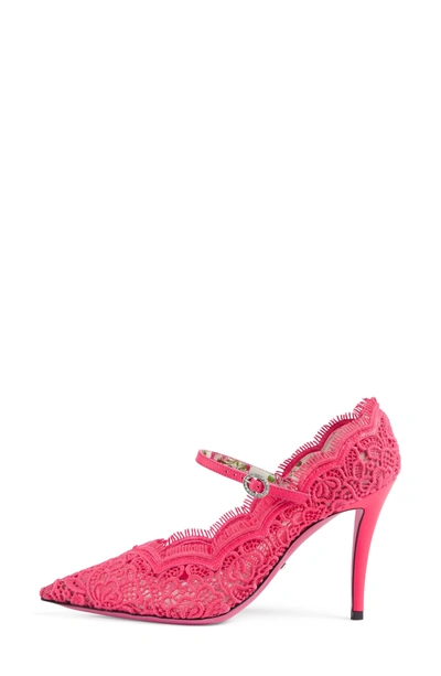 Shop Gucci Virginia Pointy Toe Mary Jane Pump In Pink
