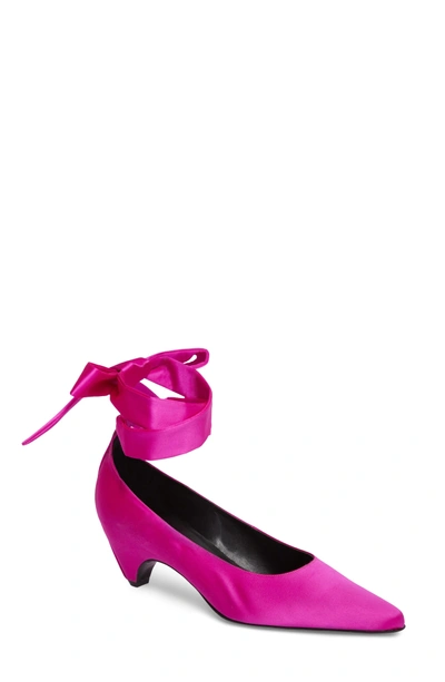 Shop Stella Mccartney Ankle Wrap Pump In Pink