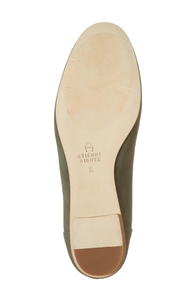 Shop Etienne Aigner Camille Loafer In Fatigue/ White Suede