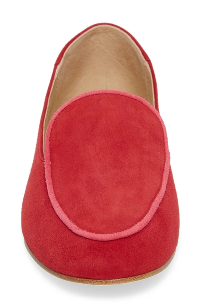 Shop Etienne Aigner Camille Loafer In Cherry/ Peony Suede