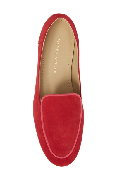 Shop Etienne Aigner Camille Loafer In Cherry/ Peony Suede