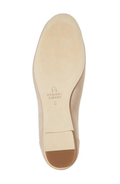 Shop Etienne Aigner Camille Loafer In Sand/ White Suede