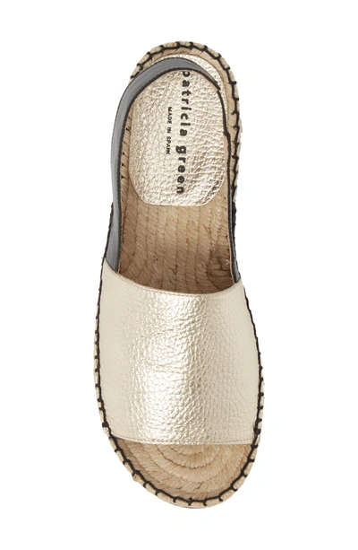 Shop Patricia Green Soho Platform Espadrille Sandal In Gold Leather