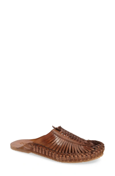 Shop Matisse Morocco Woven Mule In Saddle Leather