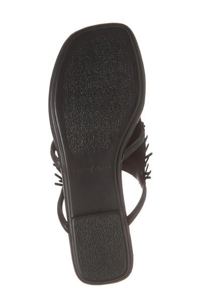 Shop Donald Pliner Kya Feather Sequin Sandal In Black Sequin Fabric