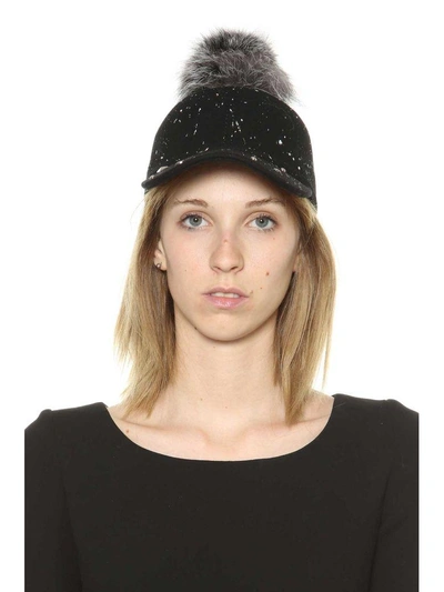 Shop House Of Lafayette Wool Cap In Black/white