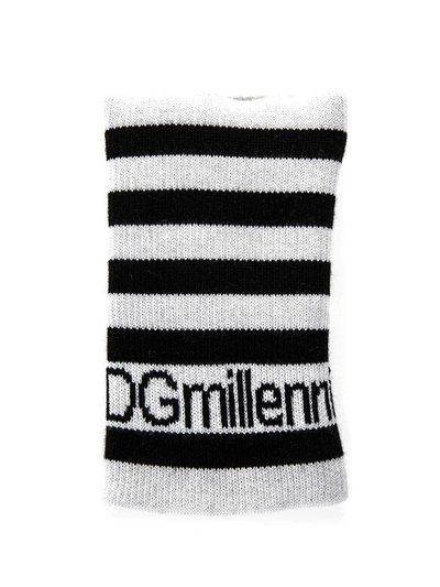 Shop Dolce & Gabbana #dgmillenials Knitted Sweatband In White-black