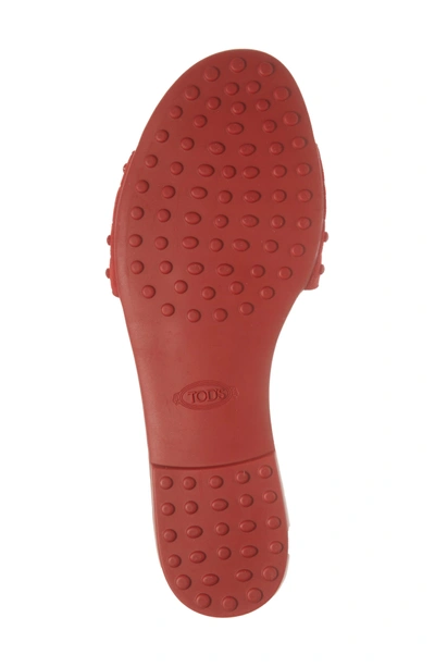 Shop Tod's Gommini Slide Sandal In Red