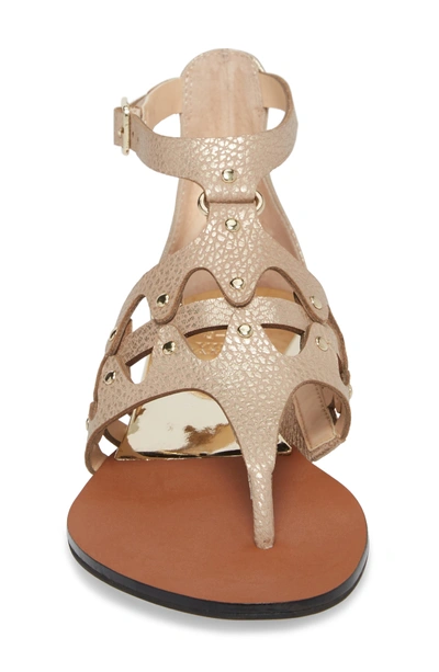 Shop Vince Camuto Arlanian Sandal In Metal Sand Leather