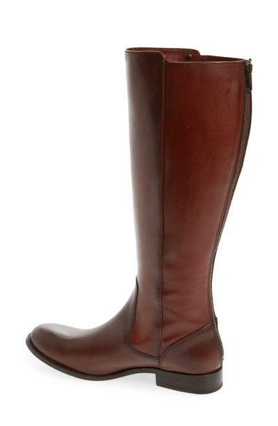 Shop Frye Melissa Stud Knee High Boot In Redwood Leather