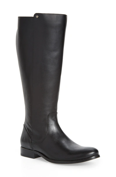 Shop Frye Melissa Stud Knee High Boot In Black Leather