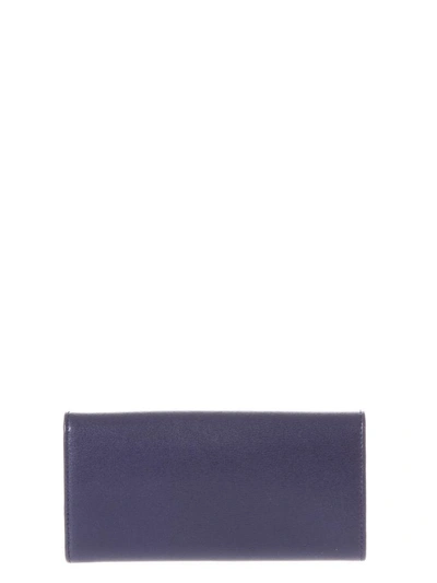 Shop Ferragamo Salvatore  Wallet Continental With Gancino Love In Blue