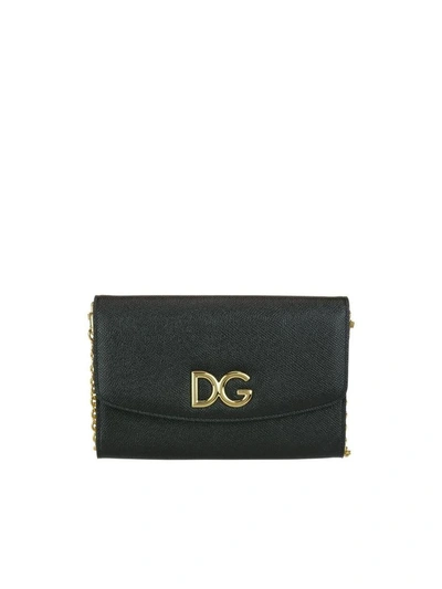 Shop Dolce & Gabbana Chain Wallet In Black