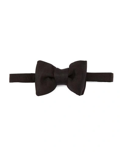 Shop Tom Ford Grosgrain Silk Bow Tie In Black