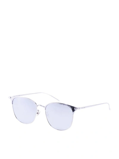 Shop Saint Laurent Eyewear 48 T Sunglasses In Palladium Silver