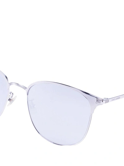 Shop Saint Laurent Eyewear 48 T Sunglasses In Palladium Silver