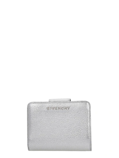 Shop Givenchy Pandora Small Wallet In Silver