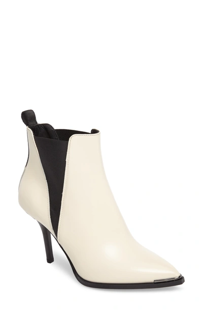 Shop Acne Studios Jemma Pointy Toe Bootie In Off White