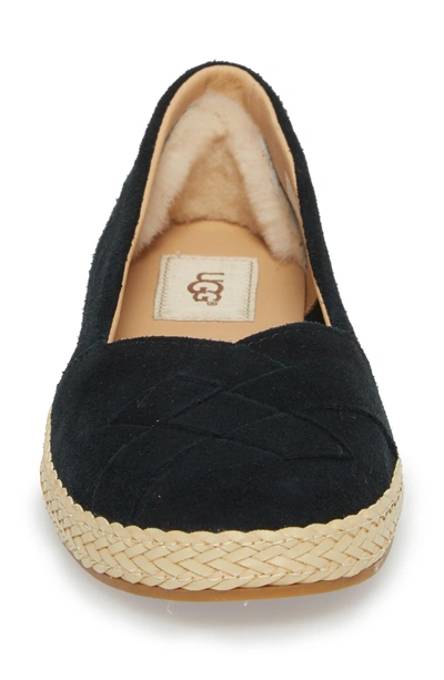 Shop Ugg Clarissa Flat In Black Suede