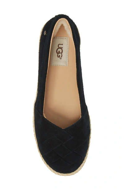 Shop Ugg Clarissa Flat In Black Suede