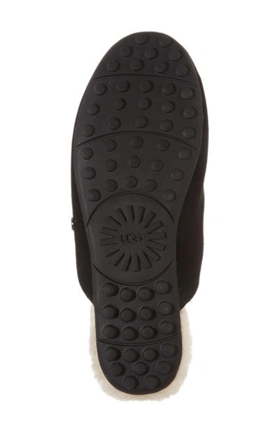 Shop Ugg Lane Genuine Shearling Slipper In Black Suede