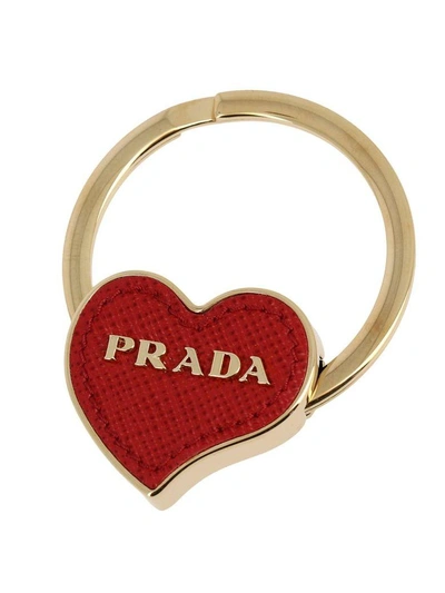 Shop Prada Key Chain Key Chain Women  In Red
