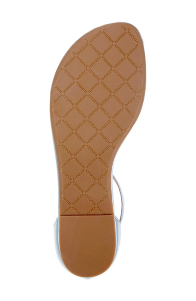 Shop Badgley Mischka Holbrook T-strap Sandal In Crystal Blue Satin