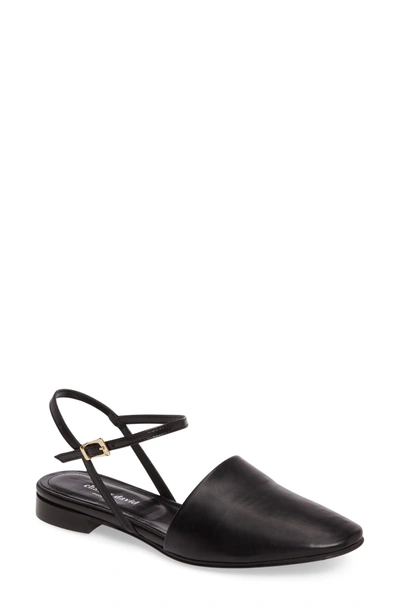 Shop Charles David Mellow Flat In Black Leather