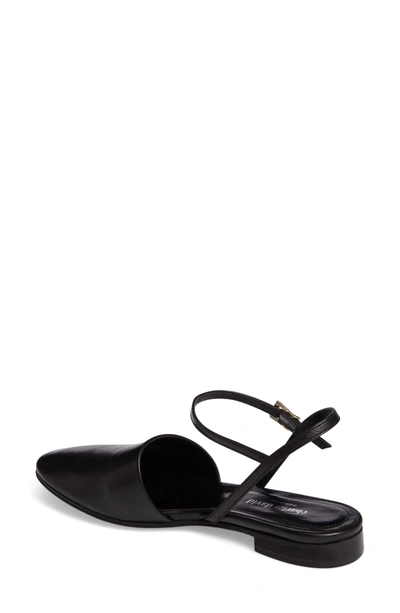 Shop Charles David Mellow Flat In Black Leather