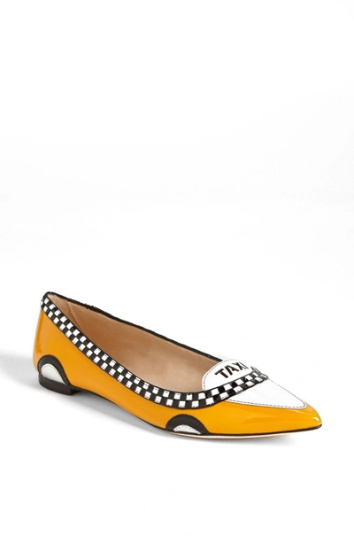 Shop Kate Spade 'go' Flat In Taxi Yellow Patent