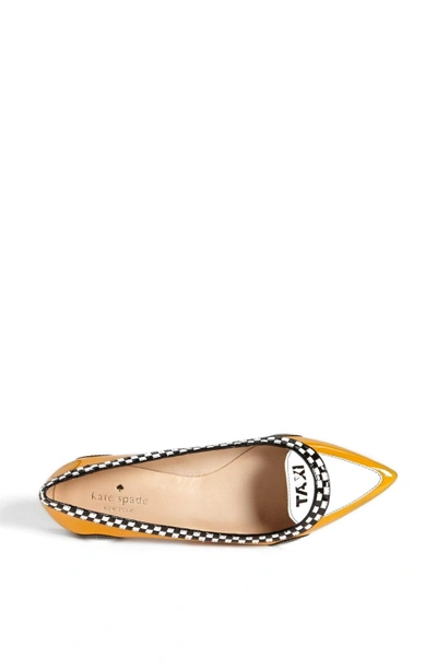 Shop Kate Spade 'go' Flat In Taxi Yellow Patent