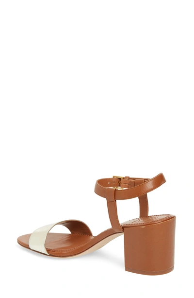 Shop Tory Burch Laurel Ankle Strap Sandal In Gold/ Perfect Cuoio