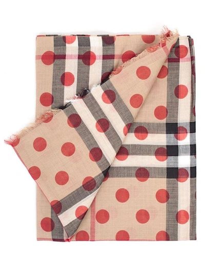 Shop Burberry Scarf In 6080p Military Red