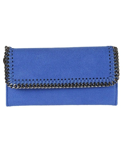Shop Stella Mccartney Falabella Wallet In Blue