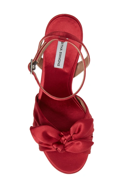 Shop Tabitha Simmons Jodie Platform Sandal In Red