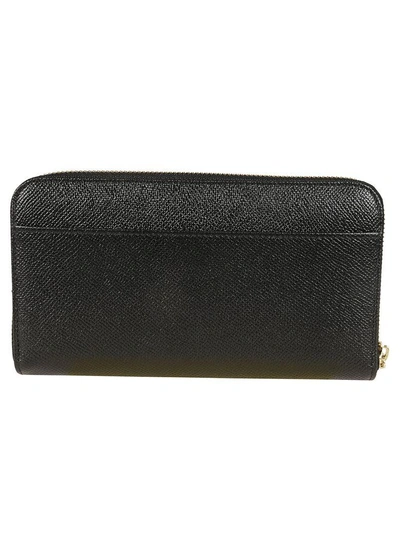 Shop Dolce & Gabbana Logo Zip-around Wallet In Black
