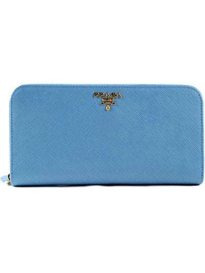 Shop Prada Wallet Saffiano Metal Oro In P9s Mare