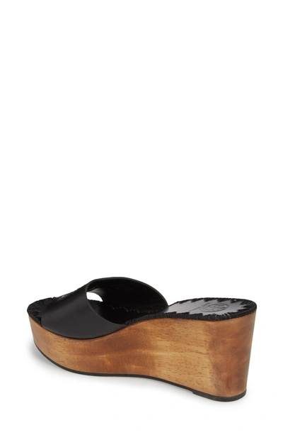 Shop Tory Burch Patty Logo Platform Wedge Sandal In Perfect Black